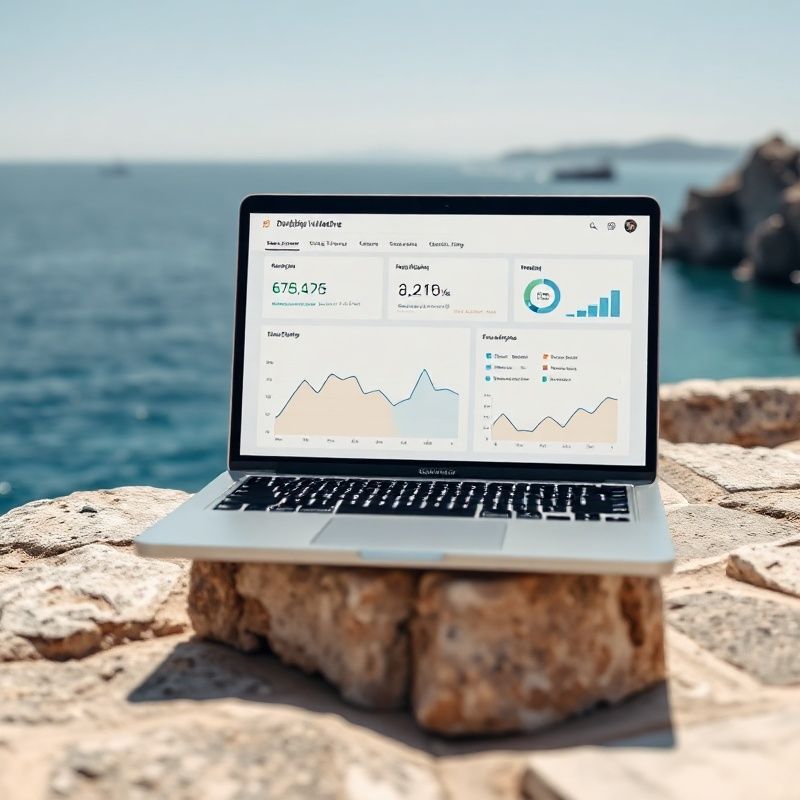 Nadzorna ploča Bildungs Initiative platforme na laptopu